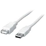 Digital Data e'quip USB2.0 Kabel USB Anschlusskabel A/Stecker - A/Buchse 1.8m silber transparent