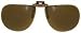 Polarized Clip-on Flip-up Plastic Sunglasses - Aviator - 58mm Wide X 52mm High (134mm Wide) - Polarized Brown Lenses