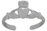 10 Karat White Gold Claddagh Toe Ring