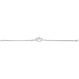 14K White Gold Mother & Child Bracelet - 7 inches