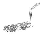 Franklin Machine 2261100 - Double Taco Cup Fry Basket, Tortillas