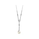 14k Wht Gold S. Sea Cult. Pearl Diamond 3/4ct 11mm Circle