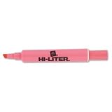 HI-LITER Desk Style Highlighter, Chisel Tip, Pink Ink, 12/Pack