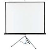 Portable Tripod Projection Screen, 70 x 70, Matte White Screen/Black Steel Case