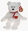 Ty Beanie Babies - Valentino the White Bear Retired