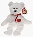 Ty Beanie Babies - Valentino the White Bear Retired