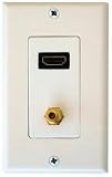 HDMI WALL PLATE-ALMOND