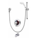 Symmons Temptrol II pressure balancing mixing valve with lever handle, built in choke, wall/hand shower with flexible metal hose and diverter tub spout 25 400 B30 V BRS 11Ana4R%2BbNL. SL160 Symmons Temptrol II pressure balancing mixing valve with lever handle, built in choke, wall/hand shower with flexible metal hose and diverter tub spout 25 400 B30 V BRS