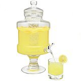 Pedestaled Beverage Dispenser with Ice Chamber Cold Beverage Jug with Spigot Dispenser - 1.2 Gallon