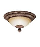 Kichler Lighting 8413TZG Larissa - Two Light Flush Mount, Tannery Bronze With Gold Accent Finish with Citrine Glass