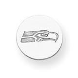 Sterling Silver Seattle Seahawks Disc Tie-Tac - NF1895SS