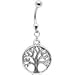 Body Candy Tree of Life Surgical Steel Dangle Belly Button Ring