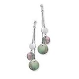 .925 Silver & Black Mother of Pearl Earrings