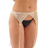 Satin Nude Garter Belt Adjustable Vassaretee