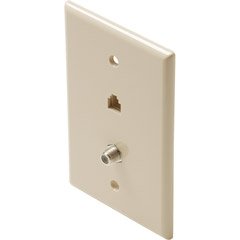 Steren STANDARD 6C TEL + TV IVORYPREMIUM RETAIL BLISTER (Home Automation / Wall Plates- With Connectors)