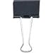 Large Binder Clip, 2 Wide,1 Capacity,12/BX,Black, Sold as 1 box
