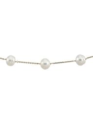 Circle Pearl Station Bracelet Or Necklace by US Gems