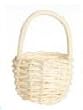 Dollhouse Miniature White Basket with Handle