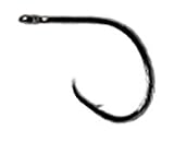 Circle Hook, Straight Eye, Black Chrome 8pc 1/0 - Matzuo America 122011-1/0, Fishing Hooks