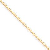 14k 1.0mm Franco Chain Necklace - 16 Inch - Lobster Claw - JewelryWeb