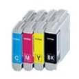 Cartouches d'encre pour l'usage familial. BROTHER LC 970 / 1000. 10 Cartouches / toutes les quatre couleurs. Compatible.