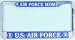 Air Force Mom US Air Force License Plate Frame (Chrome Metal) Image