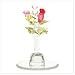 Five Mini Roses in Glass Vase