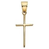 14kt. Gold, Thin Cross Charm