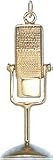 Microphone, 14K Gold Charm