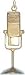 Microphone, 14K Gold Charm
