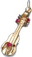 Guitar, 14K Gold Charm