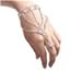 Wuudi Fashion Rhinestone Bracelet Bangle with Chain Link Finger Ring Hand Bracelet