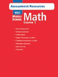 Holt Middle School Math: Course 1 - Assessment Resources with Answer Key