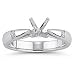 0.06 Ct Diamond Ring Setting in 18K White Gold