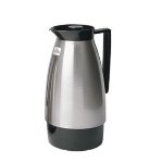 1 Liter Insulated Vacuum Server, Glass Lined, Black Auto Pour Top, Nickel