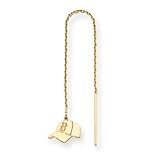14K Boston Red Sox Baseball Cap Threader Earrings