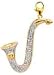 Saxophone, 14K Gold Diamond Charm