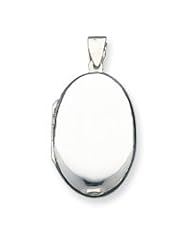 Medium Sterling Silver Domed Oval Locket