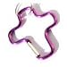 Deep Purple Cross Key Chain Ring