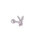 Clear Crystal Bunny Tongue Ring