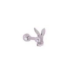 Clear Crystal Bunny Tongue Ring by 