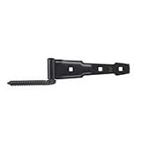Stanley Hardware 76-0860 Ornamental Screw Hook & Strap Hinge - Black 2 per Package