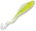 Old Bayside SK3121 Skeleton Shad Ribbontail -- Clear/Chartreuse Silver Core 5 10-Pack