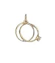 Wedding and Engagement Rings, 14K Gold Charm