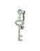 .925 Sterling silver Reverse Key belly button ring
