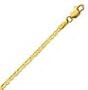 14k Yellow Gold 10 Inch X 2.2 mm Mariner Link Anklet - JewelryWeb