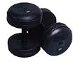 Rubber Encased Pro Style 55-75lb Dumbbells - Pair