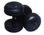 Rubber Encased Pro Style 5-75lb Dumbbells - Pair