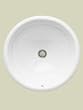 St. Thomas Creations 1025.000.06 Martinique Round Self-Rimming Or Undermount Lavatory Sink with Overflow, Balsa Finish. Drain stopper not included.