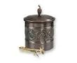 Old Dutch 2.5 Quart Antique Embossed Lined Ice Bucket w/Brass Tongs